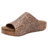 Volatile Footwear - WREN - Leopard Print Slip On Sandal - left front view