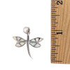 Dragonfly sterling silver lab-created opal pendant with a ruler.  Dragonfly sterling silver lab-created opal pendant with a ruler.