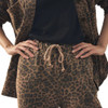 Z Supply Hunter Knit Leopard Pant - Desert Tan - drawstring view
