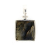 Backside - Square Labradorite Pendant Sterling Silver Blue Gray Gemstone Jewelry