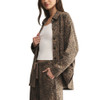 Z Supply All Day Knit Leopard Jacket - Desert Tan - side view