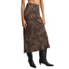 Z Supply Izabel Leopard Skirt - Desert Tan - side view