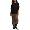 Z Supply Izabel Leopard Skirt - Desert Tan - front view
