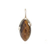 Faceted Tigers Eye sterling silver pendant. 