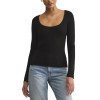 Z Supply Second Skin Scoop Neck Top - Black