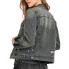 Risen Jeans - Vintage Washed Denim Jacket - Grey - back view