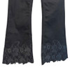 Ethyl Clothing - Boot Cut Pants with Lace Hem - Black - hemline view
