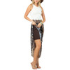 Avery Boots and Horseshoes Western Inspired Print Mesh Maxi Skirt - lining view