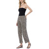 Vervet by Flying Monkey - High Rise Leopard Print Barrel Jeans - model side view
