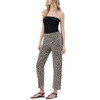 Vervet by Flying Monkey - High Rise Leopard Print Barrel Jeans - model front view
