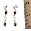 Sterling silver Garnet earrings.