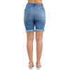 Judy Blue - High Waist Frayed Edge Bermuda Jean Short 152106 - back view