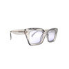 Dylan crystal clear polarized sunglasses other side view. 