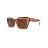 Delphi transparent brick polarized sunglasses side view. 