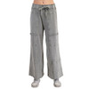 Easel Clothing - Mineral Washed Terry Knit Pants - Ash Grey 