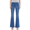 Flying Monkey - Mid Rise Welt Pocket Pin Tuck Flare Jeans 