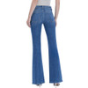 Flying Monkey - Mid Rise Welt Pocket Pin Tuck Flare Jeans - back view