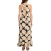 Molly Bracken - Floral Print Lace Up Back Maxi Dress - back view