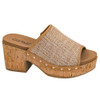 Corkys Footwear Raffia Platform Sandals - MAY I HELP YOU - Honey