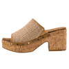 Corkys Footwear Raffia Platform Sandals - MAY I HELP YOU - Honey - left side view