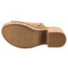 Corkys Footwear Raffia Platform Sandals - MAY I HELP YOU - Honey - bottom view