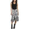 Lola P. Floral Print Skirt - Black and White 