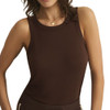 Z Supply Select Airy Loose Knit Jersey Tank Top - Chocolate Cherry - front view