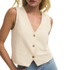 Z Supply Noelle Textured Tank Top Vest - Whisper White - front view