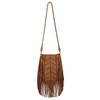 Crossbody leather fringe purse. 