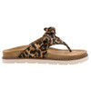 Corkys Footwear - Knotted Thong Sandal -  NEVER SETTLE - Leopard - right side view