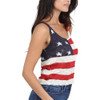 Angie Clothes - American Flag Knit Tank Top - Red White and Blue - side view