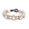 Clear crystal silver-plated bracelet. 