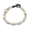 Clear crystal silver-plated bracelet top view. 