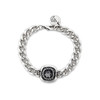 Gray Swarovski crystal silver-plated bracelet. 