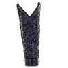 Corral black floral inlay and studded snip toe boot back side. 