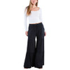 Billy T Fancy Pants - Boho Wide Leg Tiered Pant - Ink Black - model front view