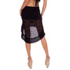 SeaSpice Resort Wear – Cotton Cover Up Skirt – Black - back view