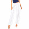 SeaSpice Resort Wear - Cotton Pants with Lace Insets - White 
