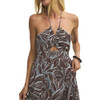 Z Supply Lanie Zinn Floral Maxi Dress - Chocolate Cherry - neckline view