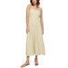 Z Supply Angel Eyes Textured Embroidered Midi Dress - Champagne - Model is 5'9"