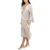 Angie Clothing - Bell Sleeve Tiered Maxi Dress - side view