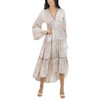 Angie Clothing - Bell Sleeve Tiered Maxi Dress - front view