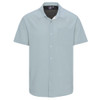 Psycho Tuna Button Up Short Sleeve Shirt - Lake Erie - Glacier - front view