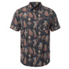 Psycho Tuna Button Up Short Sleeve Shirt - Torched - front view