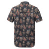Psycho Tuna Button Up Short Sleeve Shirt - Torched - back view