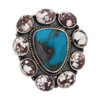 Wild Horse and Turquoise sterling silver statement ring. 