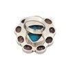 Wild Horse and Turquoise sterling silver statement ring backside view. 