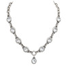 Round Swarovski clear crystal silver-plated necklace.