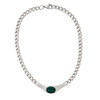 Emerald green Swarovski crystal chain necklace.