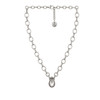 Clear crystal chain link necklace full necklace view. 